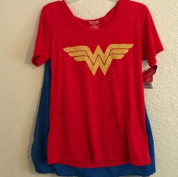 DC Comics Wonder Woman Logo Juniors Sheer T-Shirt Tee